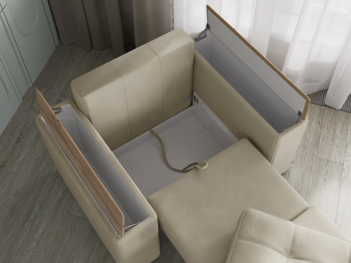 Кресло-кровать "Нави", Бежевый/МДФ дуб канадский