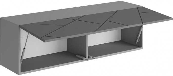 ГРАНЖ Шкаф навесной ШН-004 (Д.1200) (Белый (Шагрень) / Белый софт)