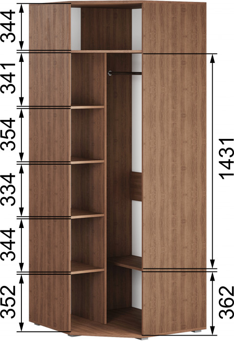 Ричард Шкаф угловой РШ-26, Орех донской