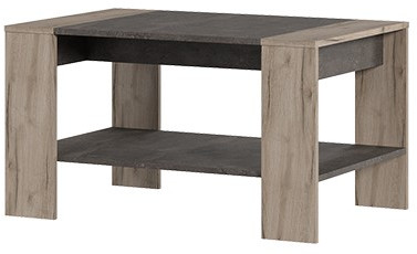 Стол журнальный РИО 2 (ножки светлые, столешница темная) дуб крафт серый/железный камень