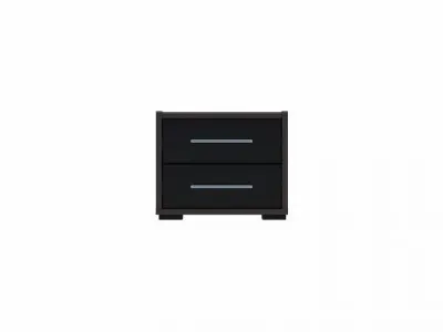 Луиза Тумба прикроватная, МДФ венге / черный глянец, склад