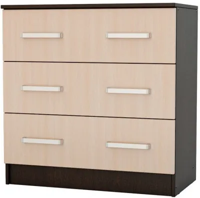 Басямиф Комод 3 ящика (Венге / дуб беленый)