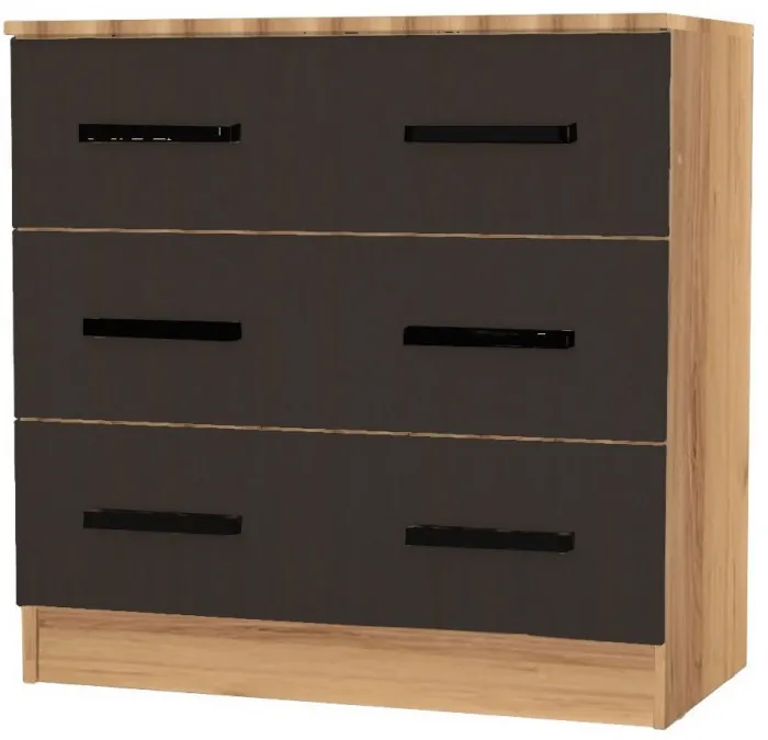 Басямиф Комод 3 ящика (Венге / дуб беленый)