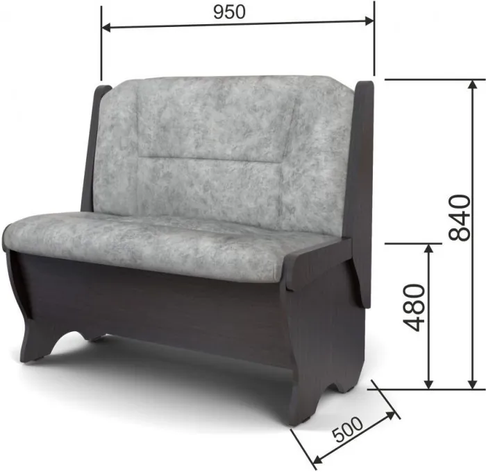 Скамья Лотос 950 венге/графит