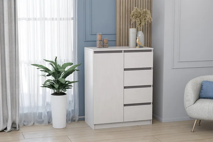 Кэт-1 Комод 1-Ств./Ящики, Ясень анкор светлый/Графит