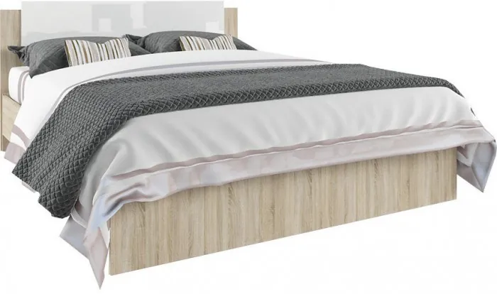 Модульная спальня Софи, композиция 1, Белый глянец/Дуб Сонома