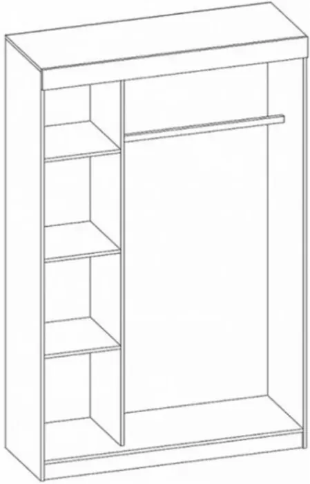 Модульная спальня , композиция 2 (Венге / дуб беленый)
