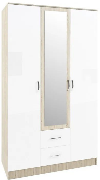 Модульная спальня Софи, композиция 4, Белый глянец/Дуб Сонома