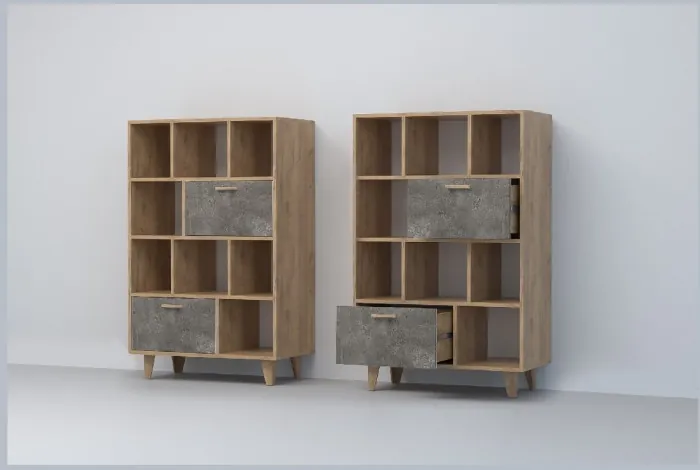 Эго Комод К-1 НГ (Глянец Белый/Дуб Крафт Золотой)