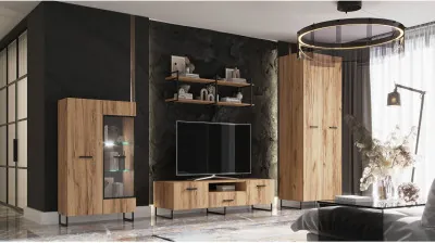 Модульная гостиная Нэнси LOFT, композиция 1 (Дуб Крафт)