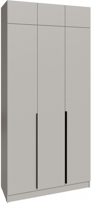 Шкаф 1,2 с антресолью и зеркалом Мадрид, Кашемир