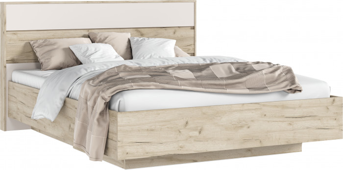 Роджина Кровать парящая 1,6м (ортопед металл), Крафт серый/Кашемир