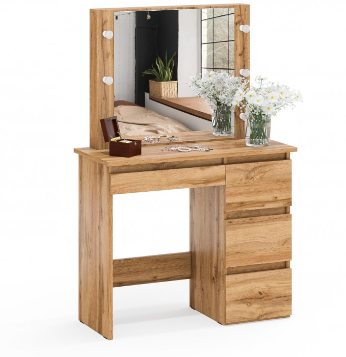 Стол косметический с подсветкой Сура, дуб вотан