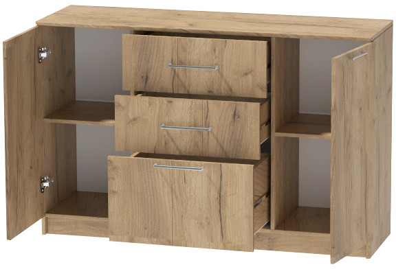 Комод №3 "Иннэс-7", Дуб крафт золотой