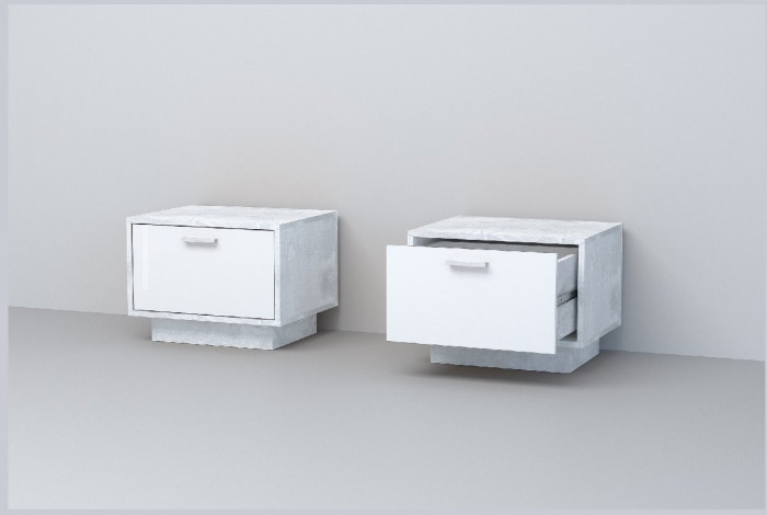 Эго Тумба Т-5 ПД (Камень Темный/Бетон Светлый)