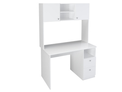 Стол письменный с надстройкой Белый/Белый