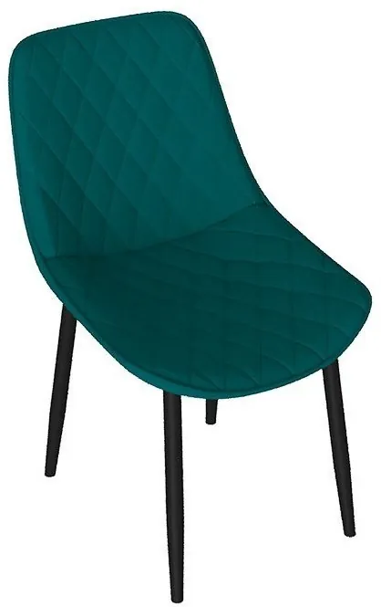 Оскар Стул (Черный муар/Велюр L005 синий)