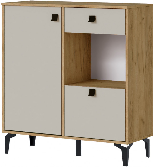 Модульная прихожая Милан, набор 1, Крафт золотой/Кашемир