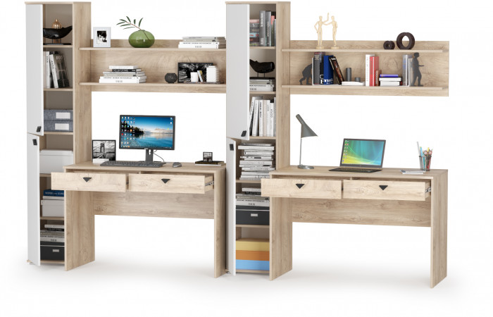 КР100 Бостон № 09, цвет дуб эндгрейн элегантный/12.69+09.132+13.154+12.69+09.132+13.154, ШхГхВ 307,6х57,2х194,4 см., ун. сборка