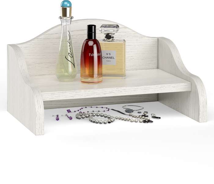 Ливерпуль Тумба 08.146 + Полка 10.117, цвет ясень ваниль/белый, ШхГхВ 50х41,3х73,3 см.