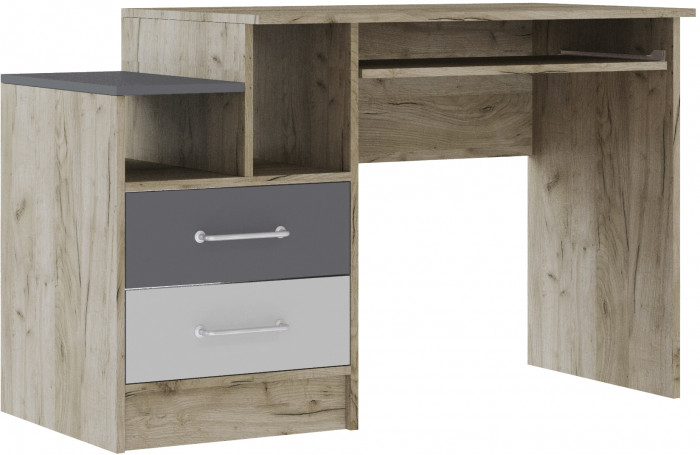 Модульная подростковая спальня Колибри-Лофт, набор 2, Крафт серый/Графит серый