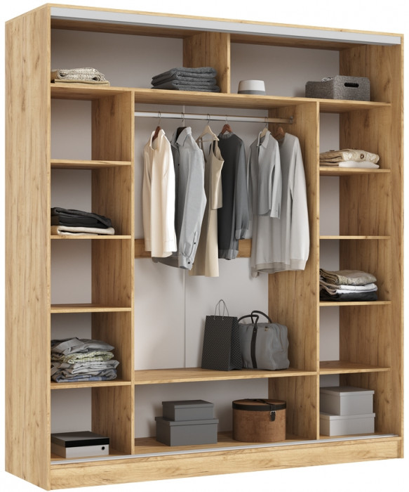 Шкаф-купе Тринити-5 (2,0 м), Дуб крафт золотой