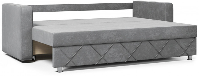 Раскладной диван-кровать, прямой, еврокнижка, цвет серый, Стелла 145х190