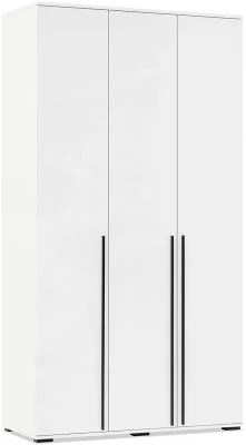 Норд Шкаф трехстворчатый 1200 Белый/Белый глянец холодный