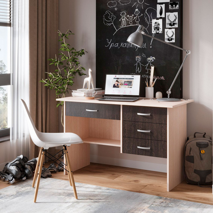 Стол письменный Сити венге/белфорт