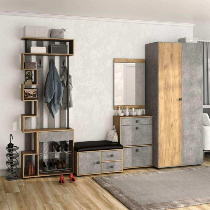 Прихожая мини-лайт компл. 4 дуб крафт/ателье