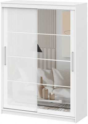 Шкаф-купе &quot;ШКП 3&quot; (1,6) Белый текстурный