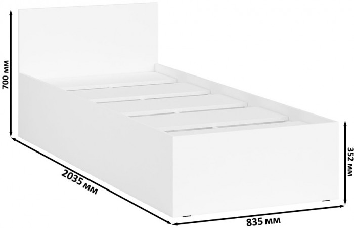 Мори Кровать 0800, белый