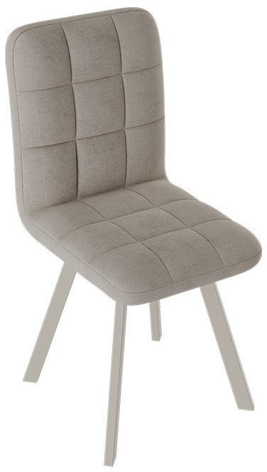 Франк ДП 2-17 Стул (паук) (Белый матовый/Микровелюр Серый)