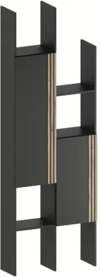 Стеллаж Нао СТ-4051, Графит/Графит, Дуб Вотан