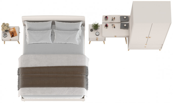 Афина Спальня 22-1600, кашемир серый