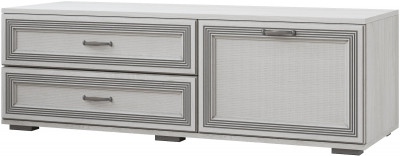 Ливорно Тумба для ТВ-техники ЛТ-1 ясень анкор светлый патина серебро