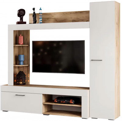 Гостиная &quot;Николь&quot; дуб крафт серый/софт айвори