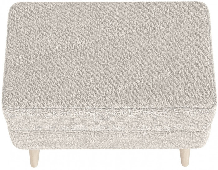 Банкетка 6-5138ТКШсв.серый Тифани, цвет ткань светло-серая, ШхГхВ 55х33х46 см.(прямоугольная банкетка на четырёх ножках), цвет ножек: иней