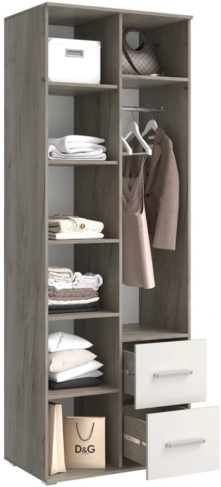 Модульная спальня Фиеста NEW, набор 2, Крафт серый/Кашемир