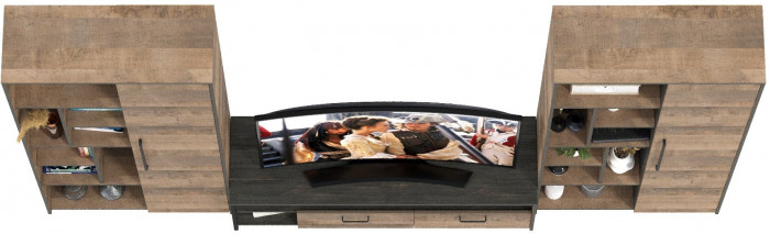 Трувор Гостиная 076, дуб гранж песочный/интра