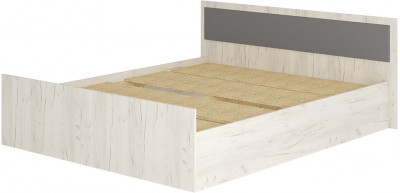 Кровать с реечным настилом Фиеста ЛИТ 160х200, Дуб крафт белый