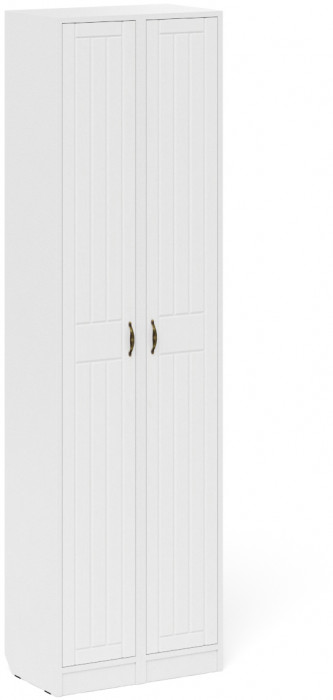 Прихожая П-6 Пенал + Пенал, цвет белая шагрень/фасады МДФ белое дерево фрезеровка прованс, ШхГхВ 60х35х210 см., универсальная сборка