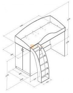 Модульная детская Соня (Соня 1 + Соня 2 + Соня 3), Дуб молочный / Оранжевый