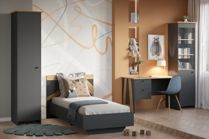 Шкаф-пенал Теодора, Графит