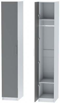 Шкаф-пенал №1 "Иннэс-7" - Белый/Графит