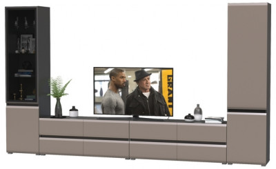 Сидней Комплектация № 131, корпус: антрацит/фасады: МДФ веллюто капучино