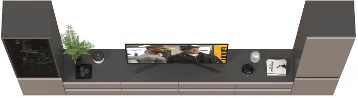 Сидней Комплектация № 131, корпус: антрацит/фасады: МДФ веллюто капучино