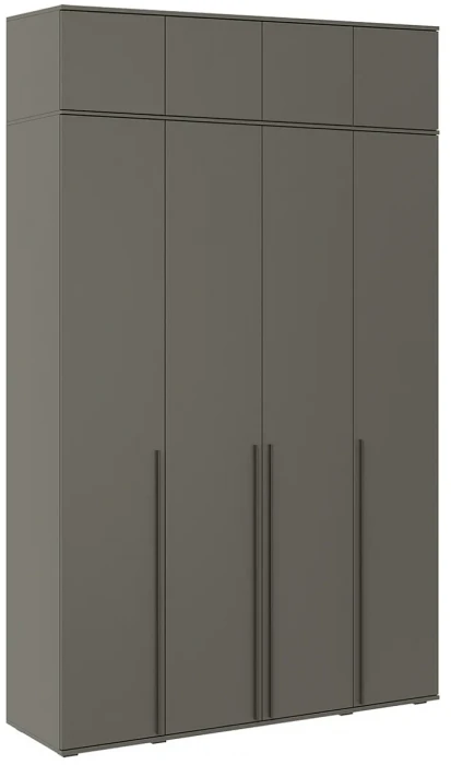 Прямая композиция шкафов Норд, Графит/Графит софт