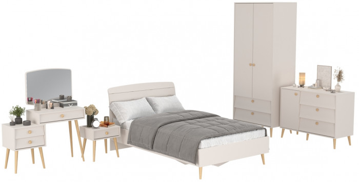 Афина Спальня 24-1200, кашемир серый