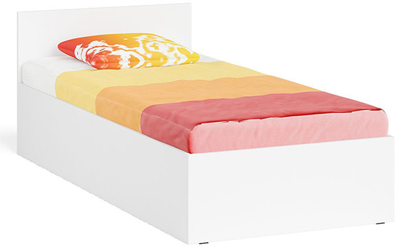 Мори Кровать 0900, цвет белый, ШхГхВ 93,5х203,5х70 см., сп.м. 900х2000 мм., без матраса, основание есть